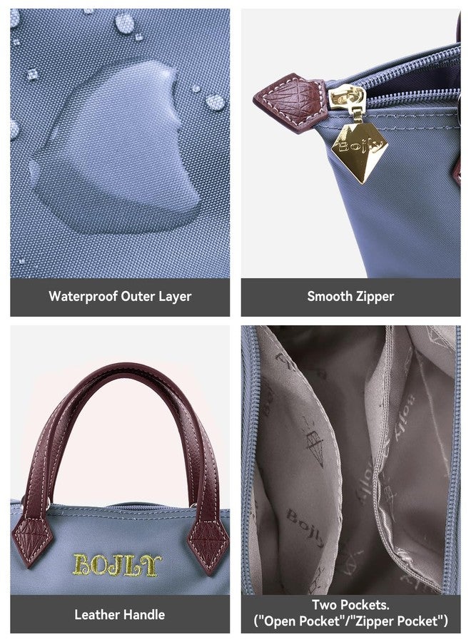 BOJLY Tote Bag for Women, Waterproof Multifunctional Mini Handbag, Lightweight Simple Crossbody Bag Shoulder Bag Small Purse Airy Blue - Image 5