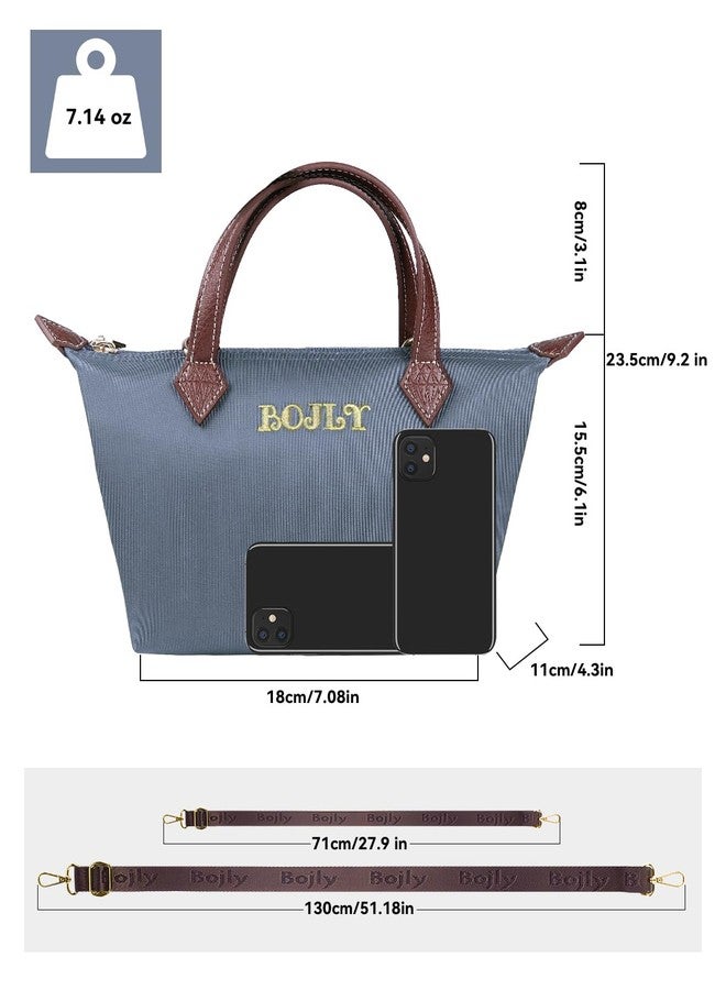 BOJLY Tote Bag for Women, Waterproof Multifunctional Mini Handbag, Lightweight Simple Crossbody Bag Shoulder Bag Small Purse Airy Blue - Image 3