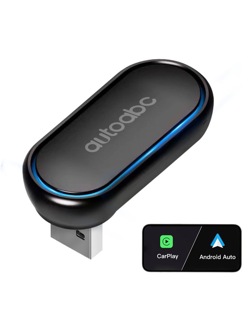 Vierex 2-in-1 Wireless CarPlay & Android Auto Adapter | Plug & Play USB Dongle | Convert Wired to Wireless | Retain OEM Functions | 360° Rotating Mini Design | Compatible with 800+ Car Models (2016+) - Image 1