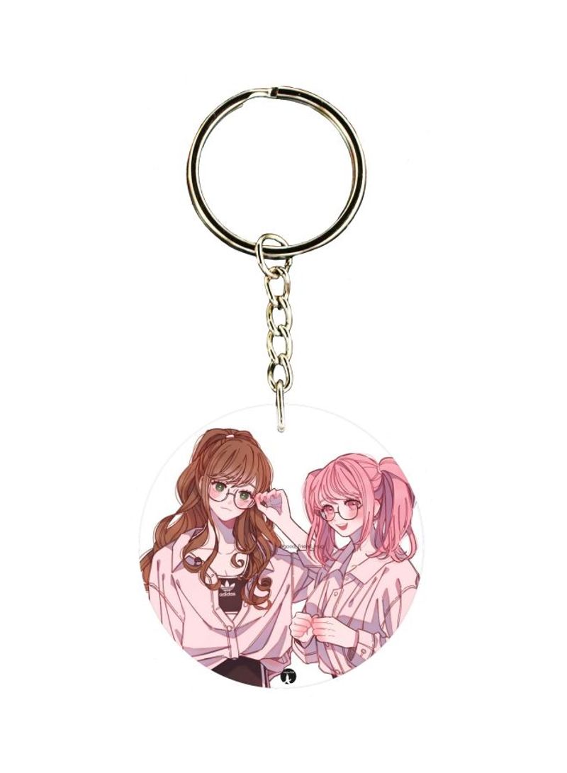 Girl Printed Keychain