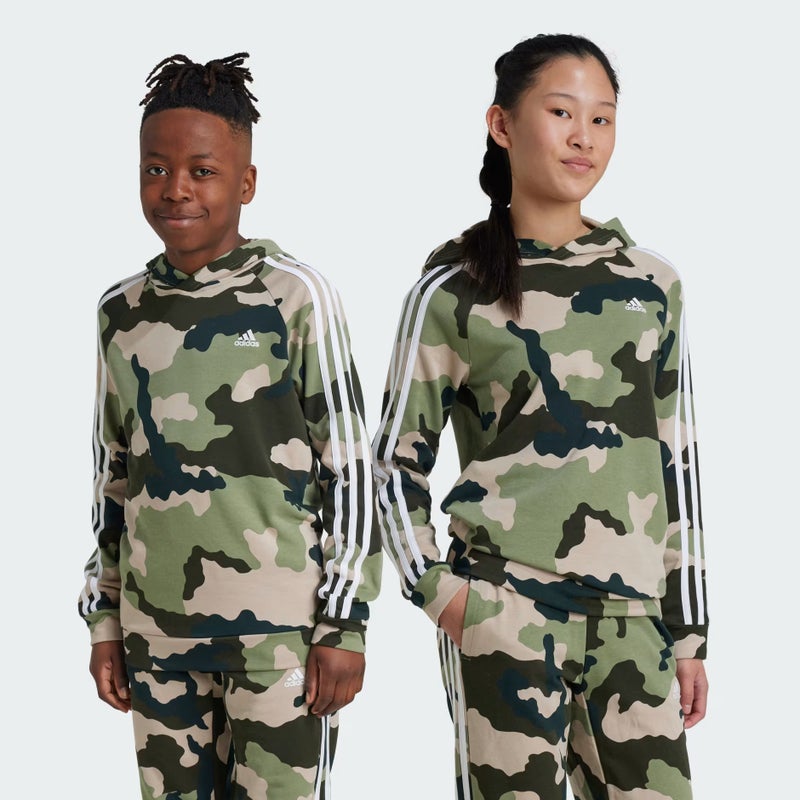 Adidas Essentials Allover Print Hoodie Kids - Image 2