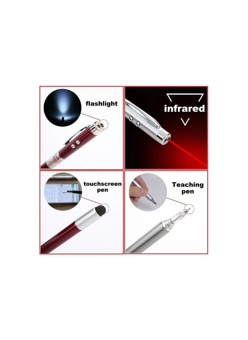 Generic - 4-Pieces Remote RED Laser Stylus Pen,Powerful Laser Pointer Writing Pen,Flexible Teaching Pen - Image 1
