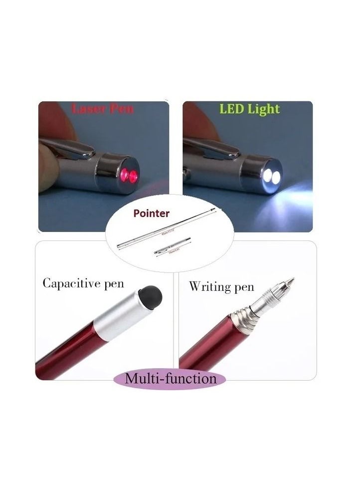 Generic - 4-Pieces Remote RED Laser Stylus Pen,Powerful Laser Pointer Writing Pen,Flexible Teaching Pen - Image 1