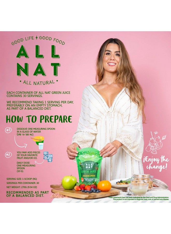 Generic ALL NAT Green Juice Powder - 30 Servings | Help Detox & Digestive Support with Amazonic Greens, Adaptogens, Probiotics & Antioxidants - Spirulina, Dragon Fruit, Green Tea, Pineapple  - Image 3