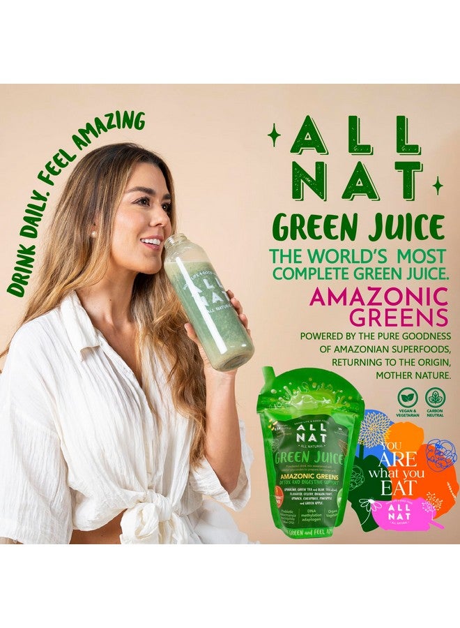 Generic ALL NAT Green Juice Powder - 30 Servings | Help Detox & Digestive Support with Amazonic Greens, Adaptogens, Probiotics & Antioxidants - Spirulina, Dragon Fruit, Green Tea, Pineapple  - Image 5