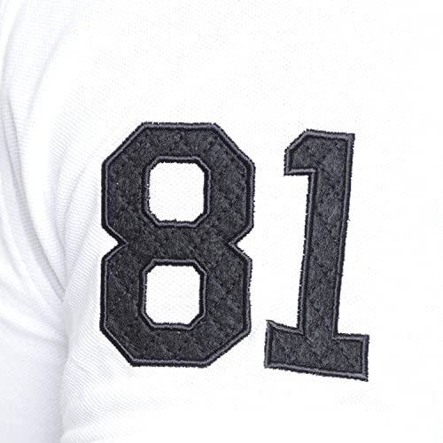 Van Heusen Men Sport Varsity Inspired Polo Regular Fit T-Shirt - 100% Combed Cotton - Short Sleeve, Dual Coloured Collar_70017_White_XL - Image 2