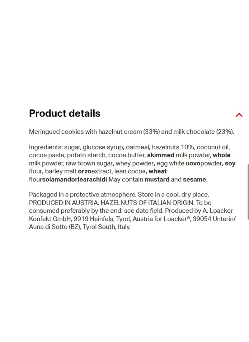 Loacker Hazelnut Passion With Cream Filling Biscuits 80g - Image 2