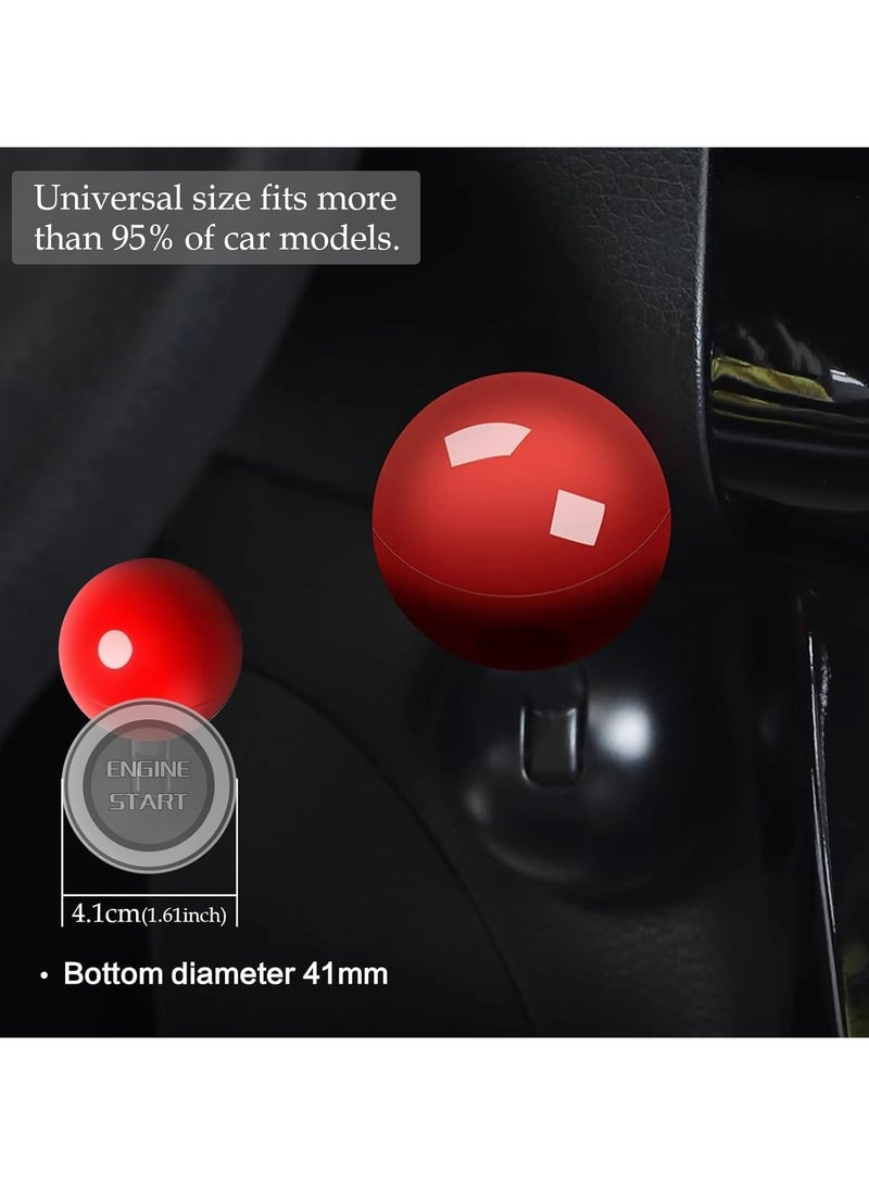 CMGTYYD Car Push to Start Button Rocker, Car One Button Start Lever, Car Engine Start Stop Button Joystick Starter Ball-bar Cover for Decorative Accessories Universal Size for Cars etc-Red - Image 2