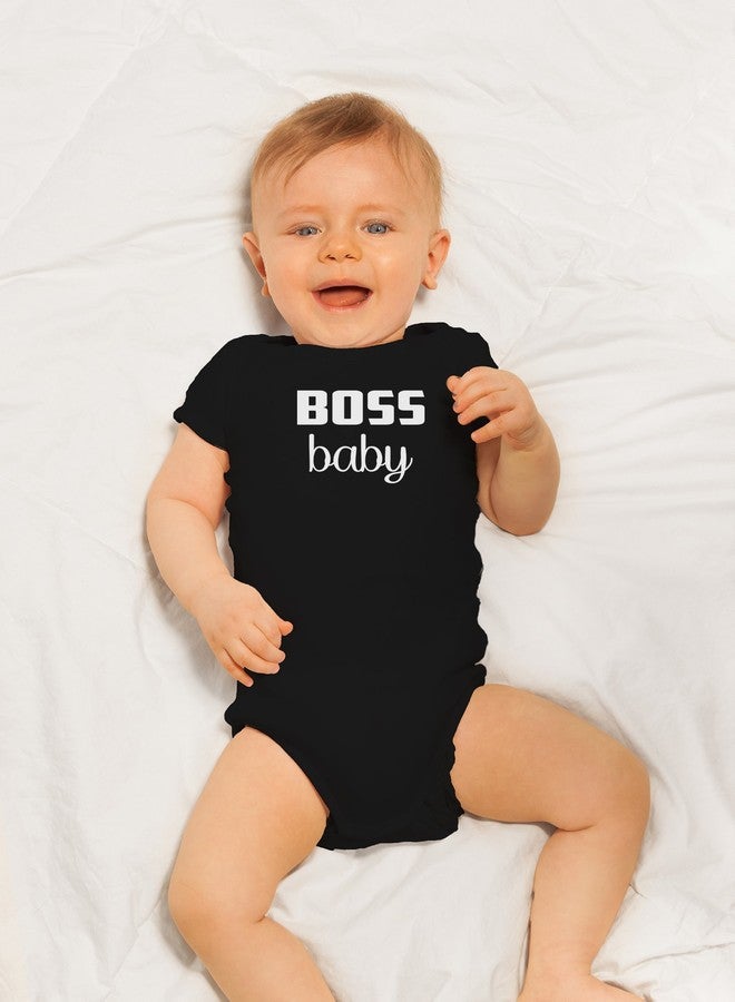 Crazy Bros Tees Boss Baby - Baby Clothes - Funny Newborn Bodysuit Outfits for Boys and Girls (12 Months, Black) - Image 3