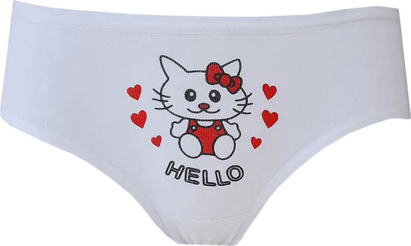Hepsine Rakip Rival to All 6-Piece Girl's Panties Cotton Printed White Slips Economical Quality  - Image 3