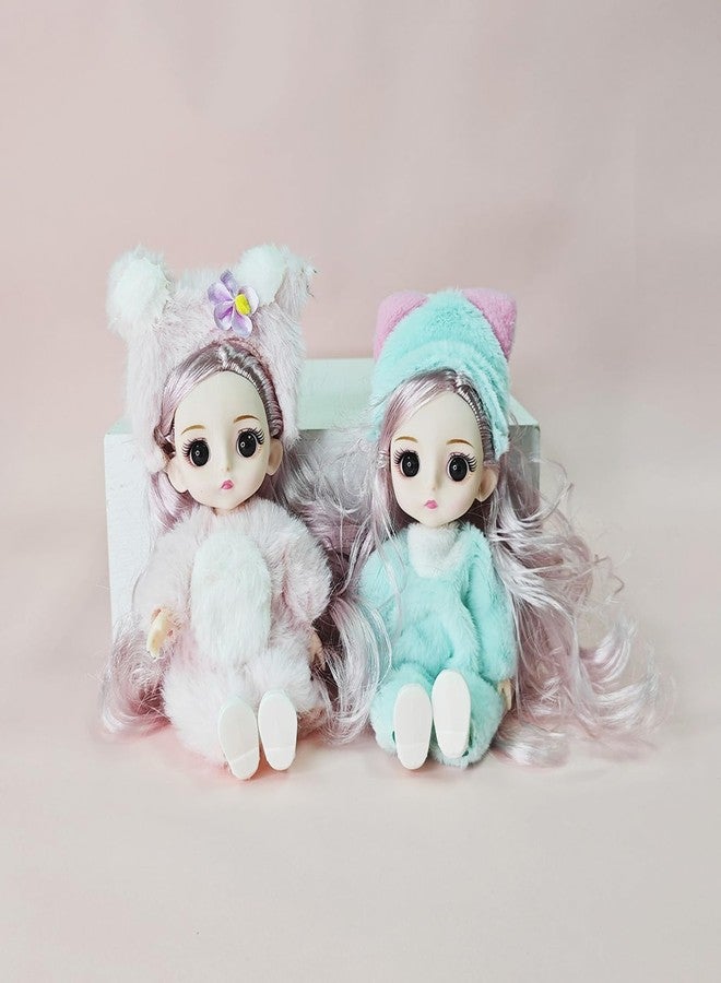 TNDCKP 4 Pcs 6 Inch Princess Girl Mini Cute Dolls, Sister Small Princess Dolls, Miniature Little Girl for 3+ Year Old Girls - Image 5