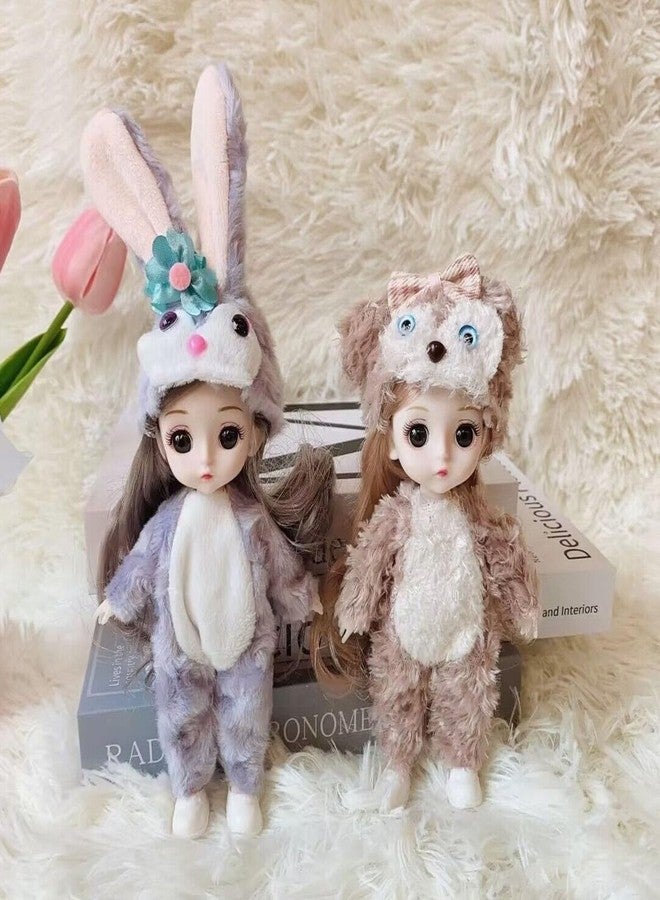 TNDCKP 4 Pcs 6 Inch Princess Girl Mini Cute Dolls, Sister Small Princess Dolls, Miniature Little Girl for 3+ Year Old Girls - Image 4