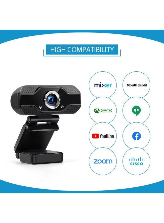 Webcam HD Computer Camera Video Conference Network Teaching Live 1080P Camera-Color:1080P - Image 3