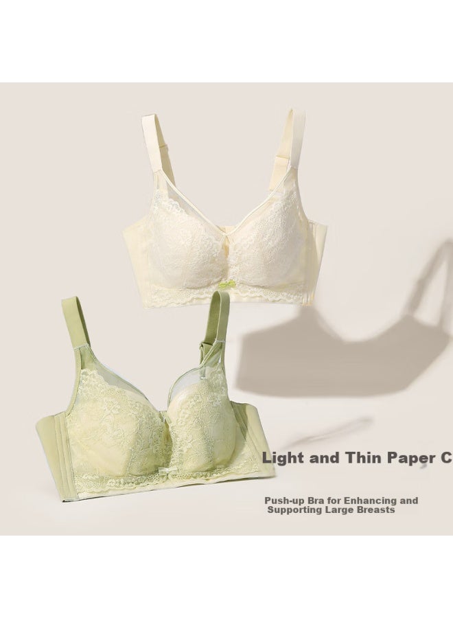 Fenton Fenteng Seamless Bra For Large Minimizing, Lift, Anti-sagging, Push-up, Thin, Wireless Brassiere, Milk White, 75b - Image 4