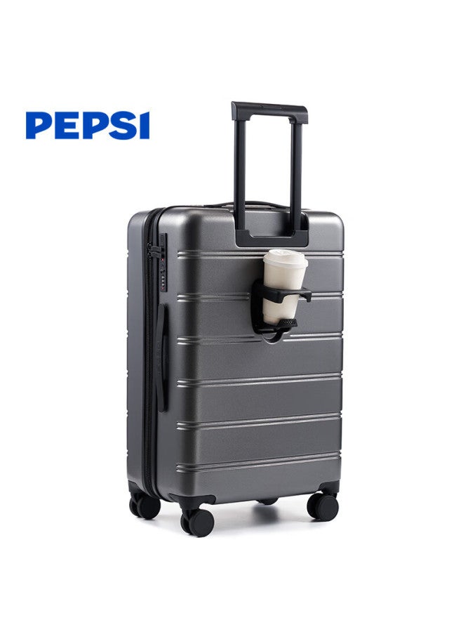 Pepsi 20-inch Carry-on Luggage With Telescoping Handle, Expandable And Multi-functional Travel Suitcase For Men And Women, Password Protected Leather Suitcase - Image 1