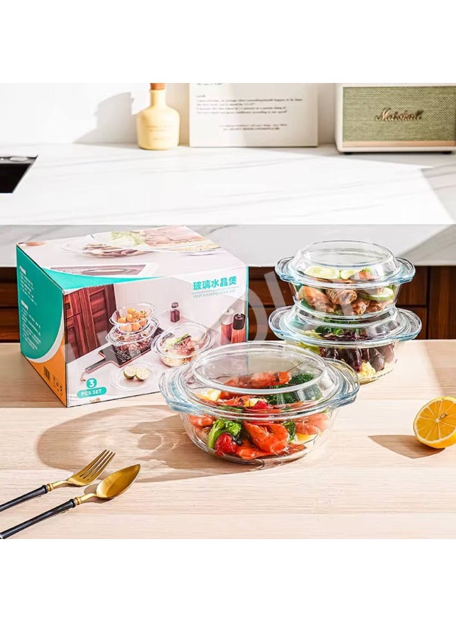 3-piece cookware set with lid