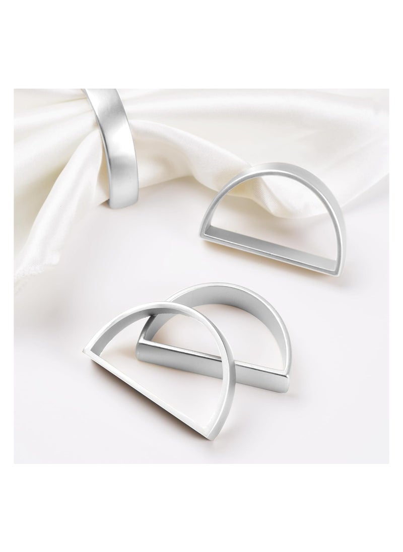 12pcs Silver Napkin Rings Set, Silver Metal Half Circle Clips, Easter Napkin Rings, Napkin Rings for Dinner Table Decoration, Wedding, Banquet, Party - pzsku/Z28FE3DF137B5F8AE6F30Z/45/_/1727342858/dfdcc085-e37a-4570-a759-ca8c3a8c93eb