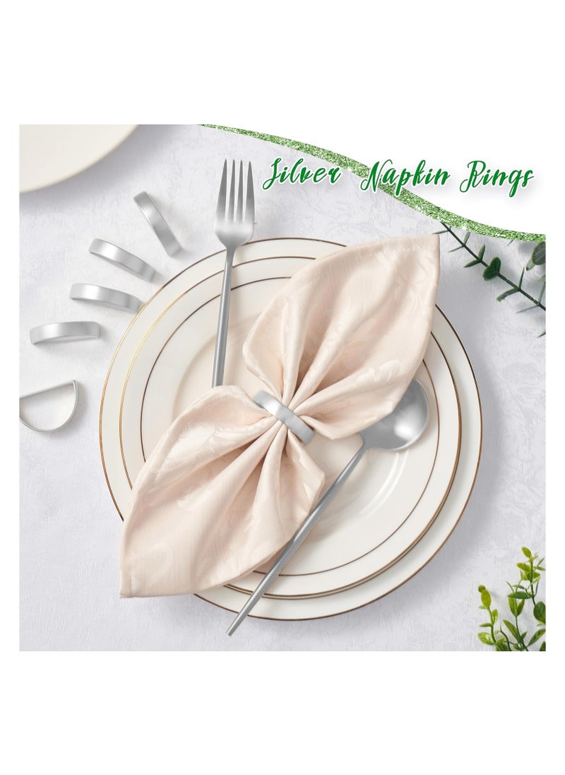 12pcs Silver Napkin Rings Set, Silver Metal Half Circle Clips, Easter Napkin Rings, Napkin Rings for Dinner Table Decoration, Wedding, Banquet, Party - pzsku/Z28FE3DF137B5F8AE6F30Z/45/_/1727342868/f1b8d1a2-0bae-4e37-8bd1-1b1e54a1f278