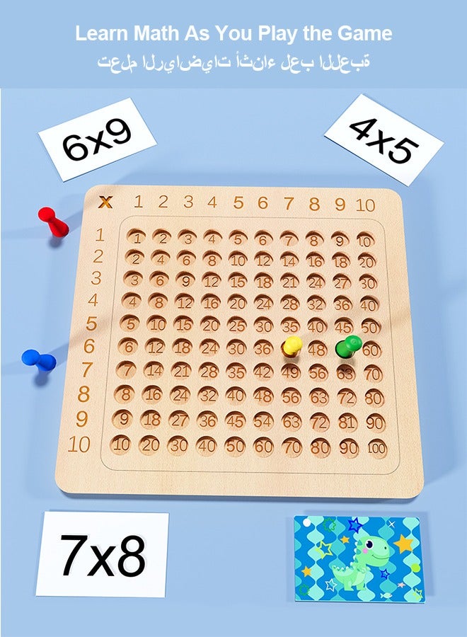 Montessori Multiplication Board, Wooden Multiplication Board, Multiplication Table Game - Image 3