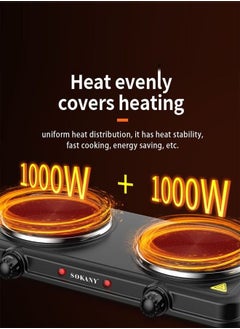 sokany Electric Twin Solid Double Burner Induction Hot Plate Stove  - Image 4