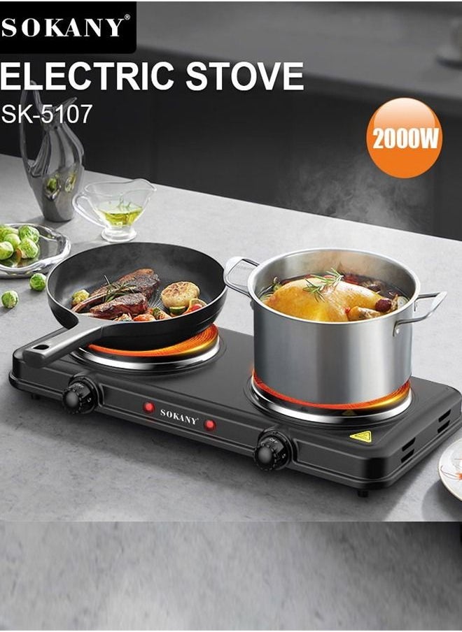 sokany Electric Twin Solid Double Burner Induction Hot Plate Stove  - Image 5