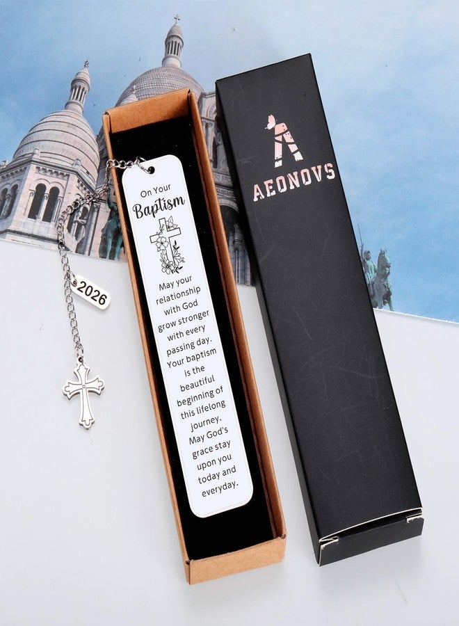 Aeonovs 2026 Baptism Gift for Women Men Adult, Catholic Baptism Gifts for Girls Boys, Christening Gifts for Goddaughter Godson Godchild Baby Girl, Easter Basket Stuffers for Kids, Christian Bookmarks - Image 5