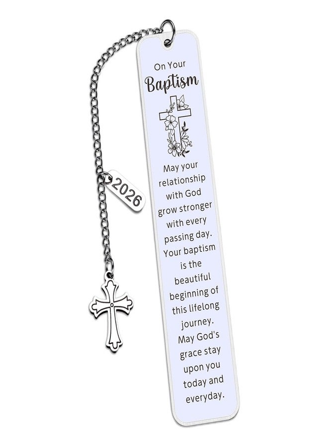 Aeonovs 2026 Baptism Gift for Women Men Adult, Catholic Baptism Gifts for Girls Boys, Christening Gifts for Goddaughter Godson Godchild Baby Girl, Easter Basket Stuffers for Kids, Christian Bookmarks - Image 1