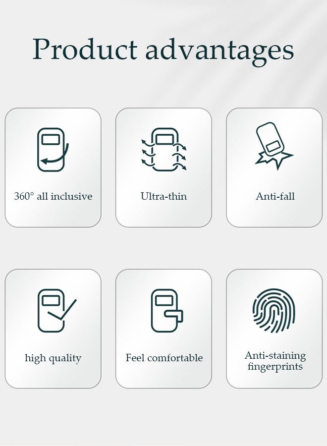 DUNISO Samsung Galaxy Z Flip5 Phone Case Full Body Protective Folding Phone Cover Anti-fall Anti-fingerprint Clear Phone Case for Galaxy Z Flip5 5G Phone Case - Image 2