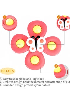 Generic 3-Piece Suction Cup Spinner Toys,Spinners for Babies, Baby Spinner Toys with Suction Cup, Silicone Simple Dimple, Colorful Suction Spinner Toys, Spinning Tops Birthday Gift(three Insects)  - Image 5
