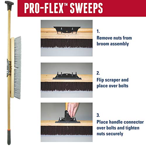 Weiler 44606 Pro-Flex 24" Block Size, Stiff Blue Polypropylene Fill, Sweep - Image 5