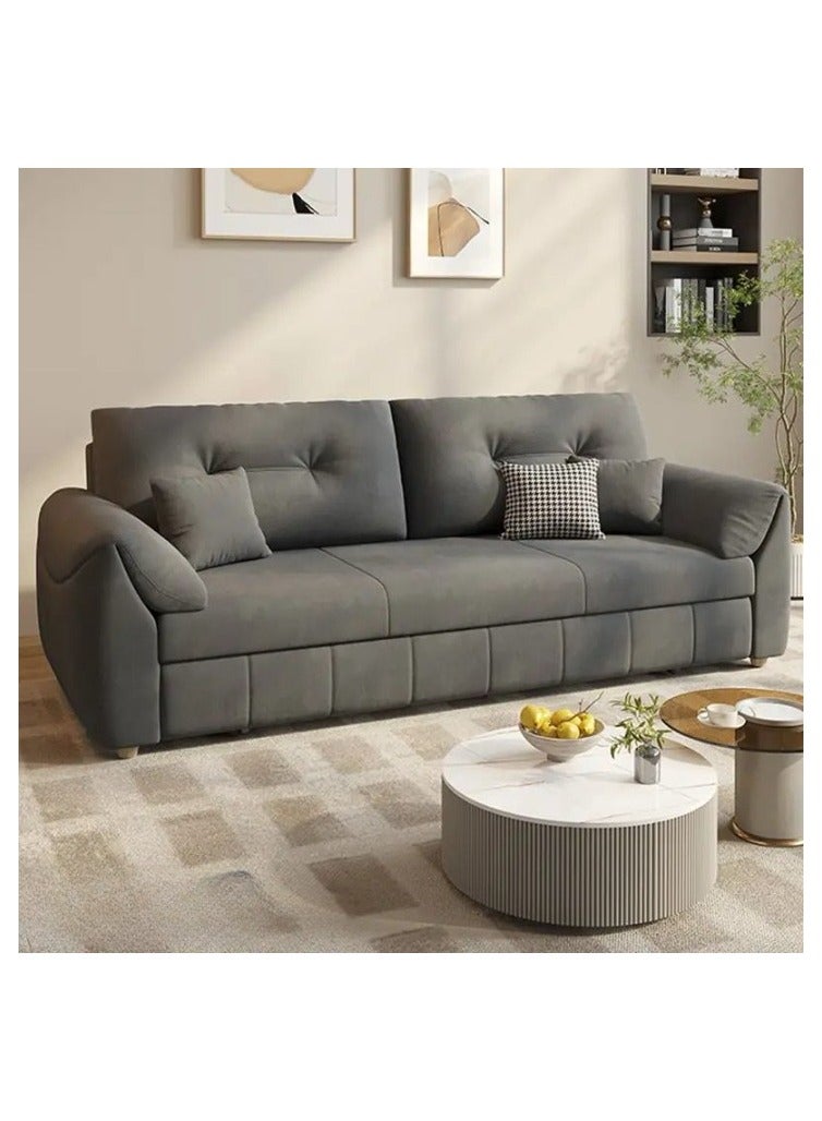 AWD Sofa Bed, Retractable Sofa Cum Bed, Sofa Convertible Bed, Easy To Clean, Foldable Living Room Multifunctional Sofa Furniture Comfortable Cushion, Strong Bearing  Grey, 190x85x80 cm  - Image 1