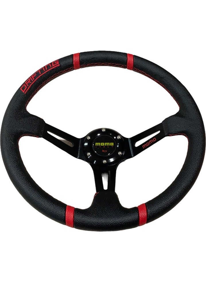 Space Steering Wheel Black Center, Stripe Red / DIDI150  - Image 2