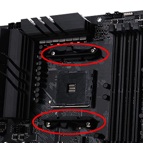 ZZHXSM 4pcs CPU Fan Support Bracket with 8pcs Mounting Screws for AM4 Socket, Black - Image 5
