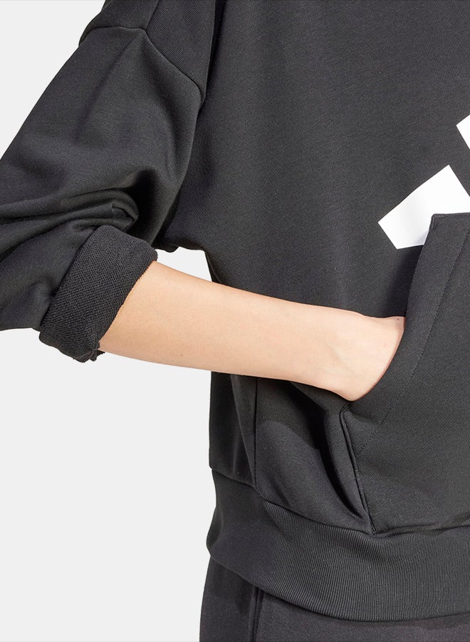 Adidas Essentials Big Logo French Terry Loose Hoodie - Image 5