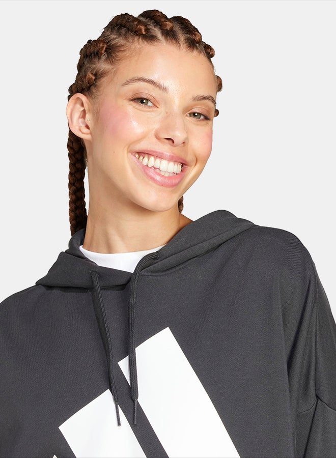 Adidas Essentials Big Logo French Terry Loose Hoodie - Image 4