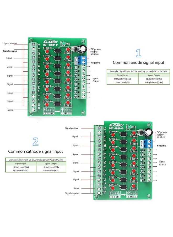 وحدة تحويل جهد مستوى إشارة PLC لوحة ضوئية عازلة من الأوبتوكوبلر - Image 3