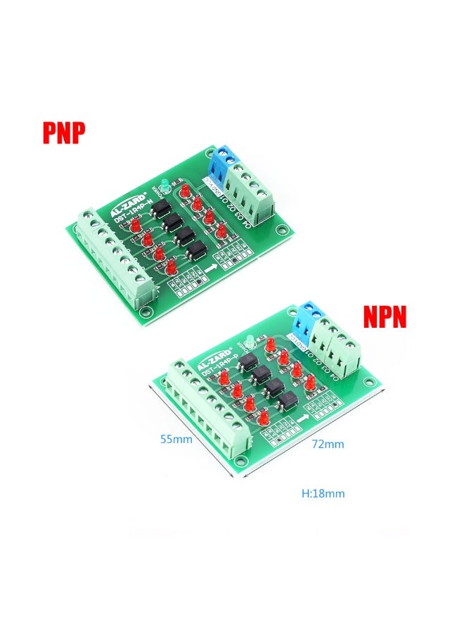 وحدة تحويل جهد مستوى إشارة PLC لوحة ضوئية عازلة من الأوبتوكوبلر - Image 2