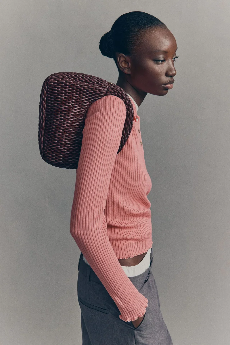 H&M Rib-knit polo jumper