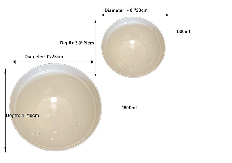 PAUL SONS PAUL SONS Hospitality Frosted Polycarbonate Salad and Mixing Stack Bowl OffWhite Pack of 1Pc Mixing Bowl 9Inch1500ml  - Image 5