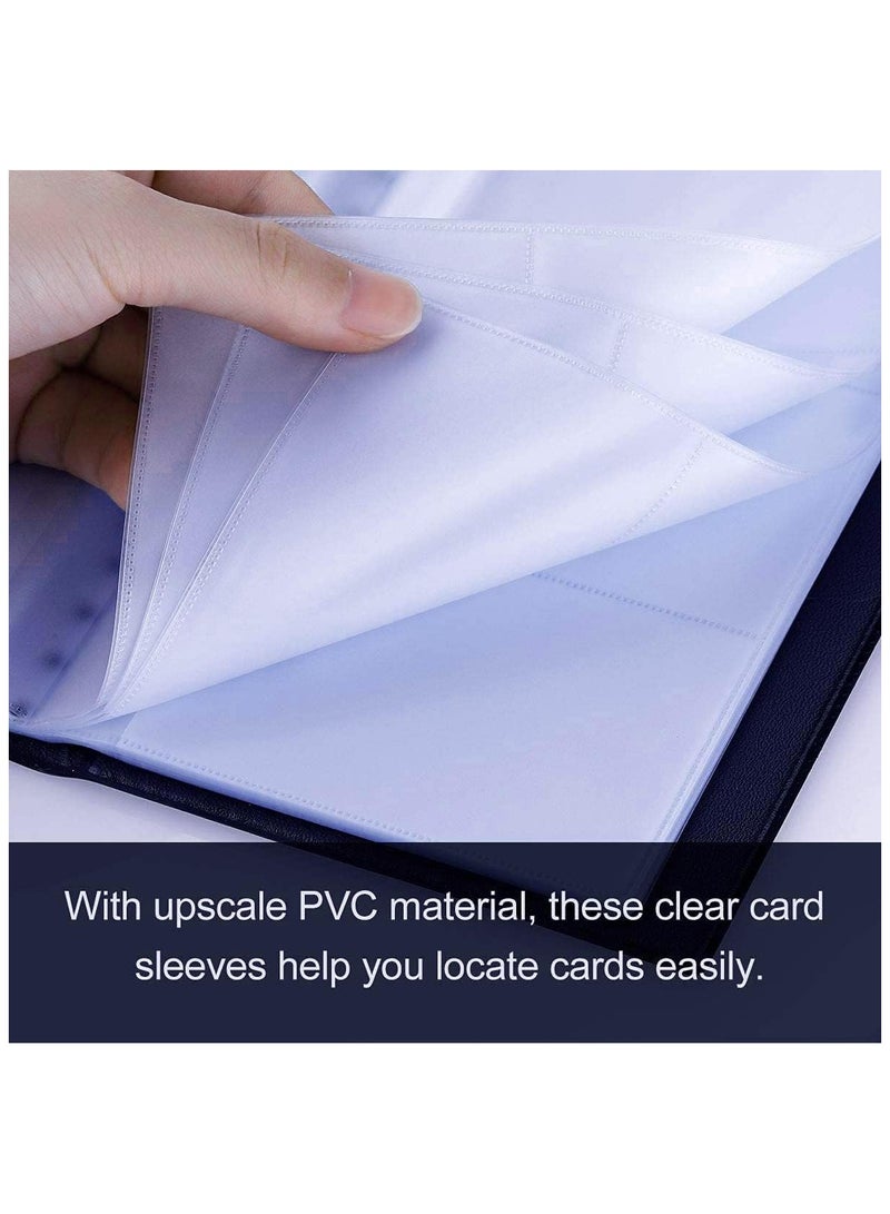 Professional PU Leather Business Card Holder Book Organizer - 400 Capacity Name Card Storage Journal with Hard Cover - Office Visiting Card Organizer for Men & Women - Slim Credit Card Holder Wallet (Black) - Image 4