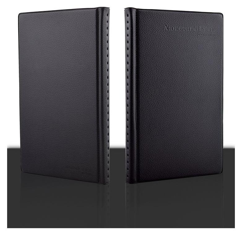 Professional PU Leather Business Card Holder Book Organizer - 400 Capacity Name Card Storage Journal with Hard Cover - Office Visiting Card Organizer for Men & Women - Slim Credit Card Holder Wallet (Black) - Image 1