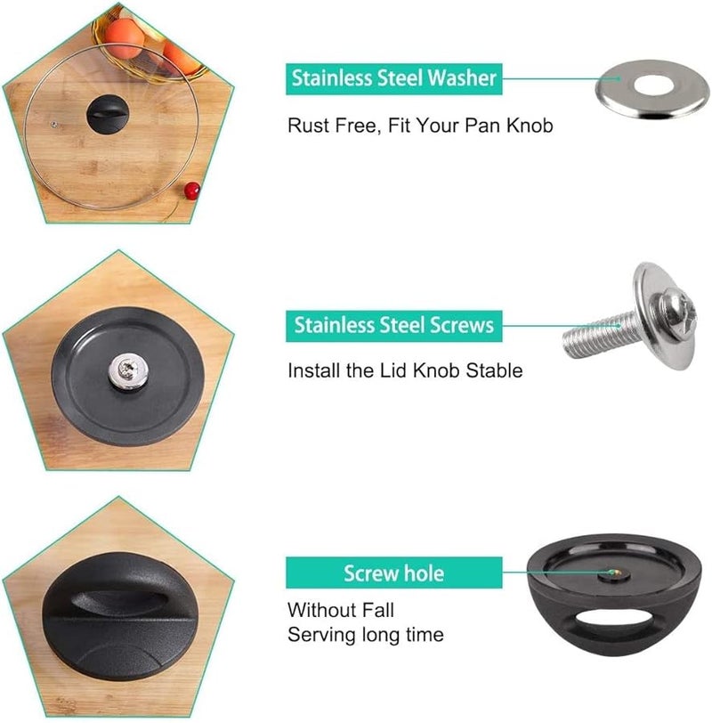 عبوة من 2 مقبض غطاء بلاستيكي مقاوم للحرارة بديل لأواني الطهي وأدوات المطبخ - Image 3