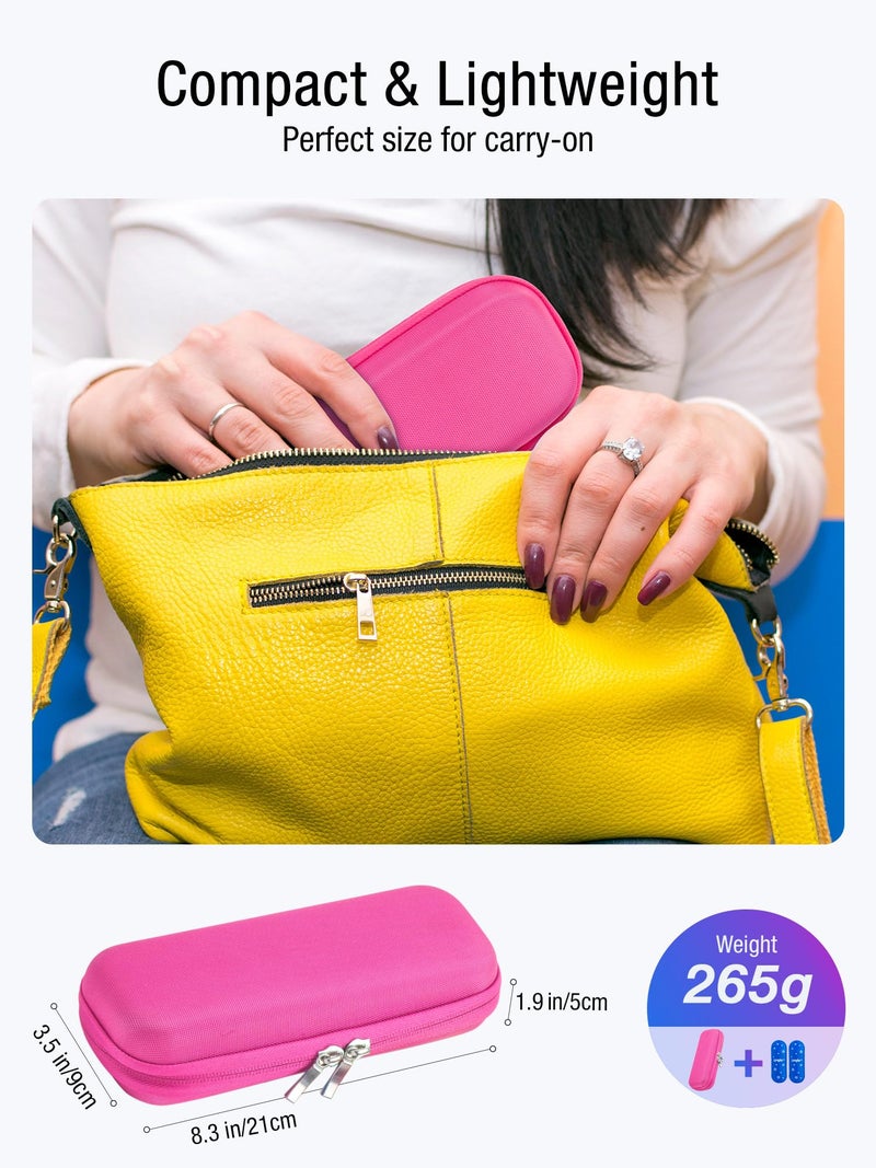 LengKe Leng Ke Insulin Cooler Travel Case with 2 TSA Approved Ice Packs - Diabetic Cooler TravelCase for Diabetic Supplies, Refrigerated Medicine Travel Case(Red) - Image 3