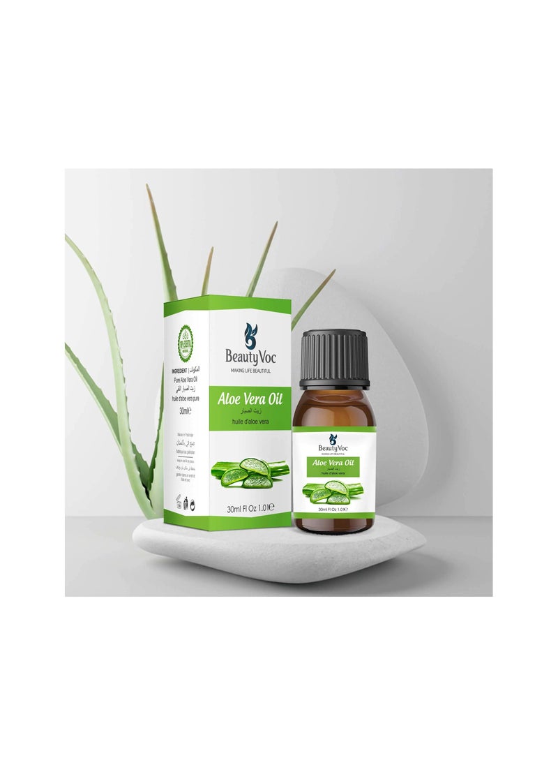 BEAUTY VOC Premium Aloe Vera Oil, Artisan-Crafted from Finest Aloe Veras, Perfect for Culinary Delights and Skin Care, Abundant in Oleic Acid for Skin Nourishment and Healing, 30ml  - Image 2