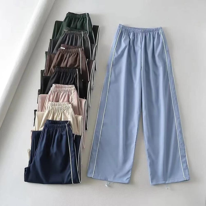XPONNI Track Pants Women Baggy Y2k Parachute Pants for Women Y2K Clothing (LightBlue, S, Small) - Image 2