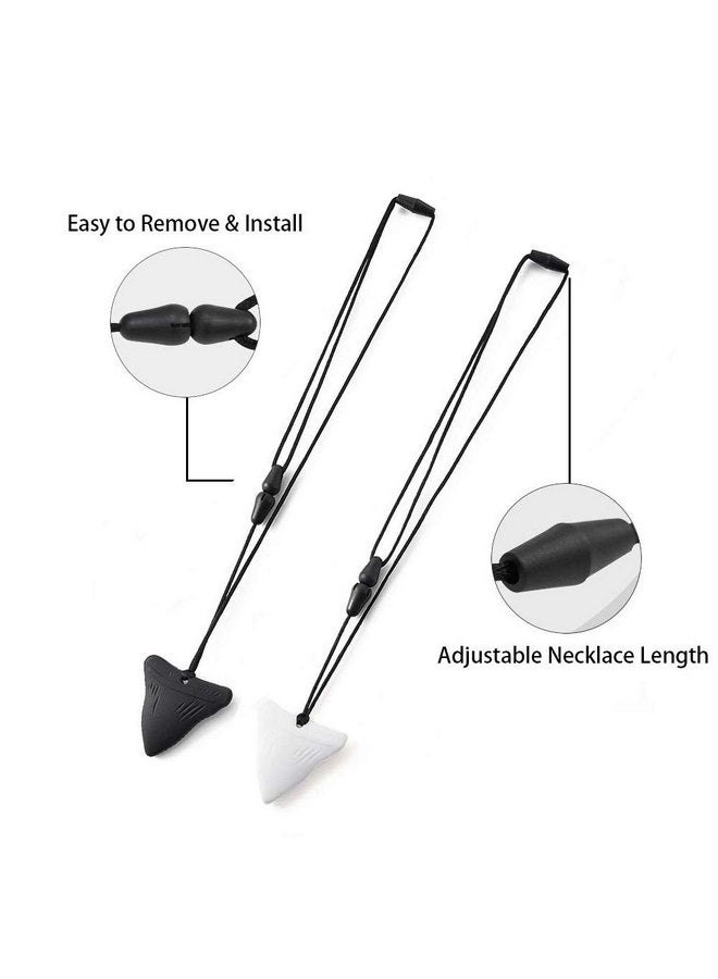 Asfroy 2 PCS Sensory Chew Necklaces - Chew Necklaces for Sensory Kids, Shark Tooth Necklace, Baby Teething Child Chewing Autism Adult, YQZIYOU - Image 3