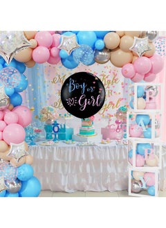 164Pcs Baby Boxes Gender Reveal Balloon Decorations, Pink And Blue Balloon Garland Kit 4Pcs Baby Boxes With Letters (A-Z+Baby) For Baby Shower Birthday Boy Or Girl Gender Reveal Party Supplies - pzsku/Z28FEF8A6CC2518D4E9EDZ/45/_/1734347163/b739f1de-d784-435c-885c-fb636106bde8