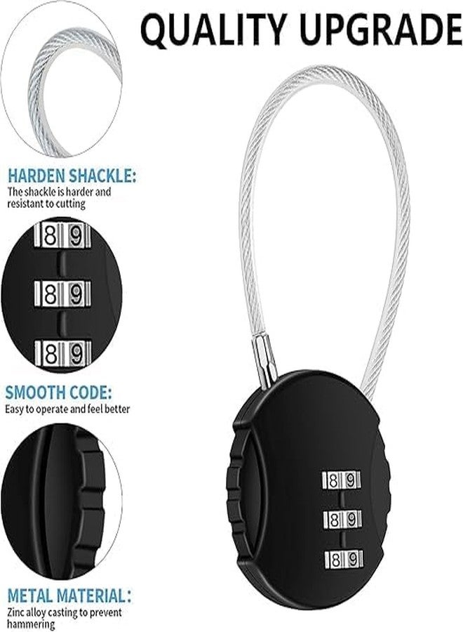 Kevim Small 3 Digit Combination Padlock Locks for Home Office Hotel Doors, Travel Suitcases Luggage Briefcase Bag Number Lock Safe Security (3 Digit Lock) - Image 4