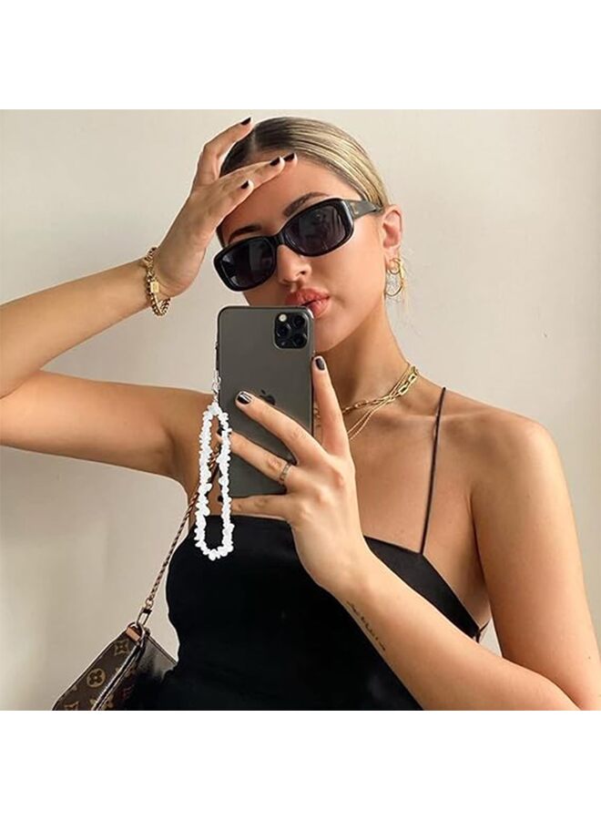 Phone Lanyard/Chain Strap for Women Girls-Cell Phone Lanyard Wrist Strap Handmade Natural Gemstone Phone Case Charms Keychain Purple for Women Girls - Image 2