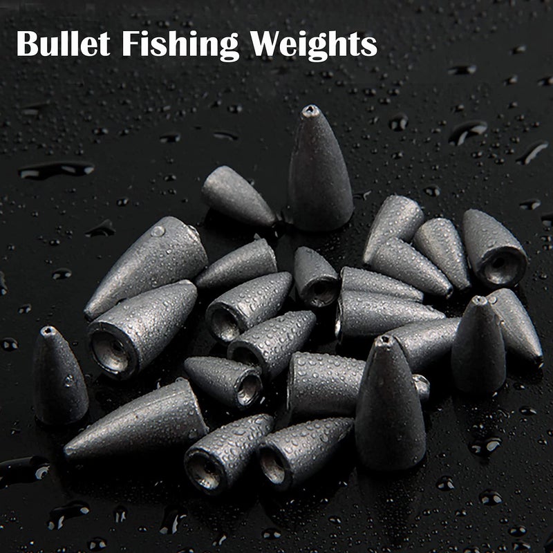 Shaddock Fishing طقم أوزان صيد الديدان، مجموعة أوزان صيد الباس مع صندوق أدوات الصيد لصيد المياه العذبة والمالحة (83 قطعة أوزان) - Image 5